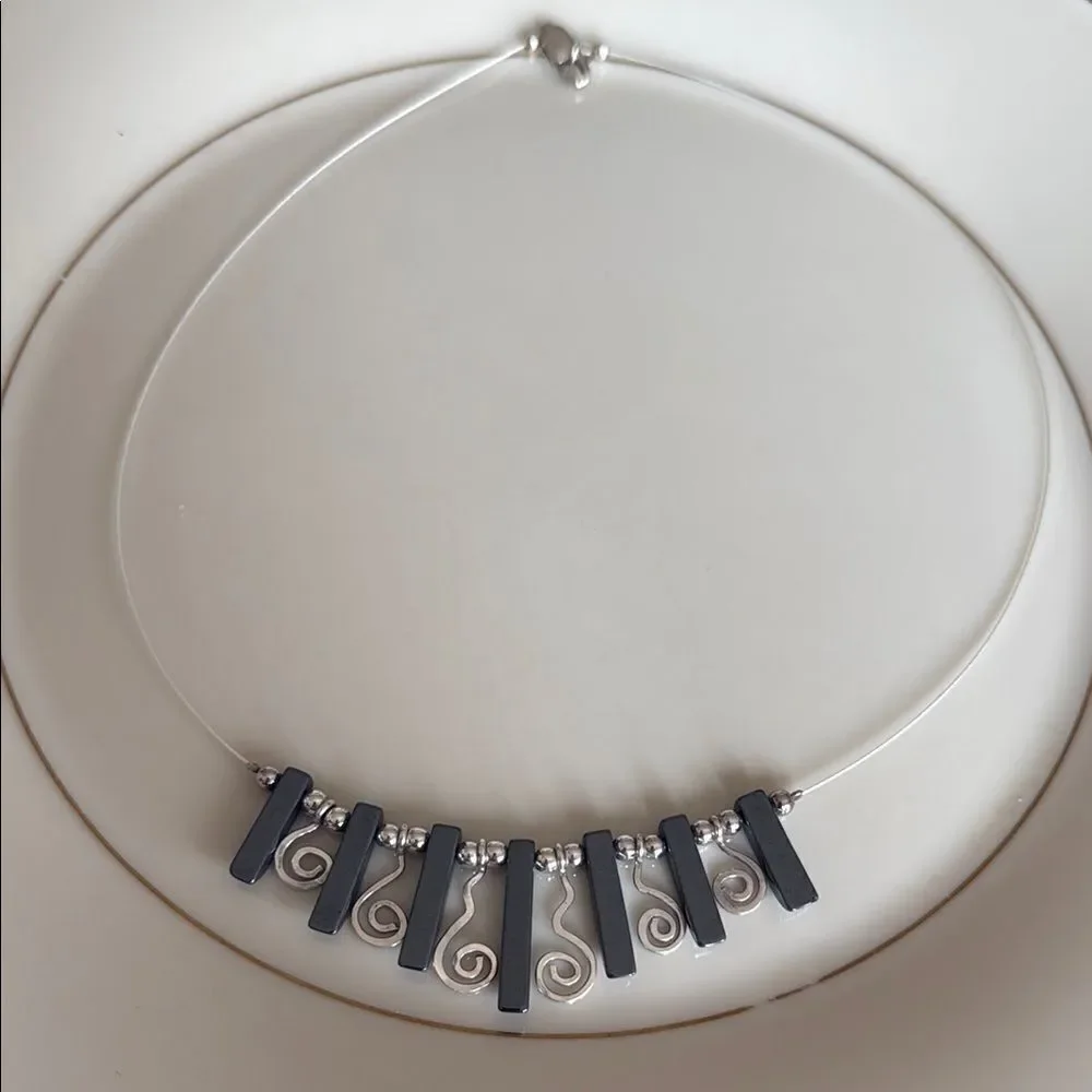 Hematite & Sterling Silver necklace